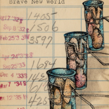Heidi Pitre art for Huxley's brave new world. gifts for librarians and book lovers.