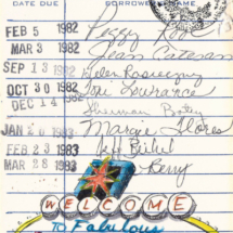 Heidi Pitre watercolor and ink of Las Vegas sign on vintage library card of Stephen king's the stand. gifts for book lovers and librarians